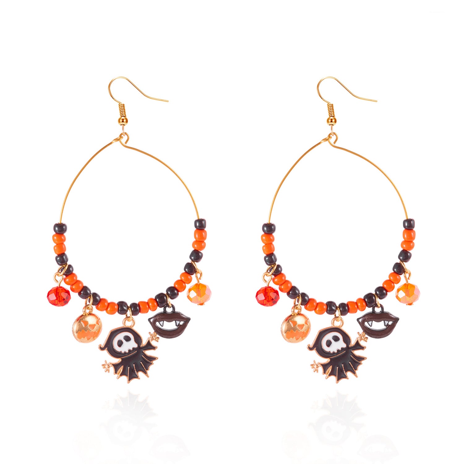Wholesale Pumpkin Ghost  Bat Cat Ear Hoop Earrings